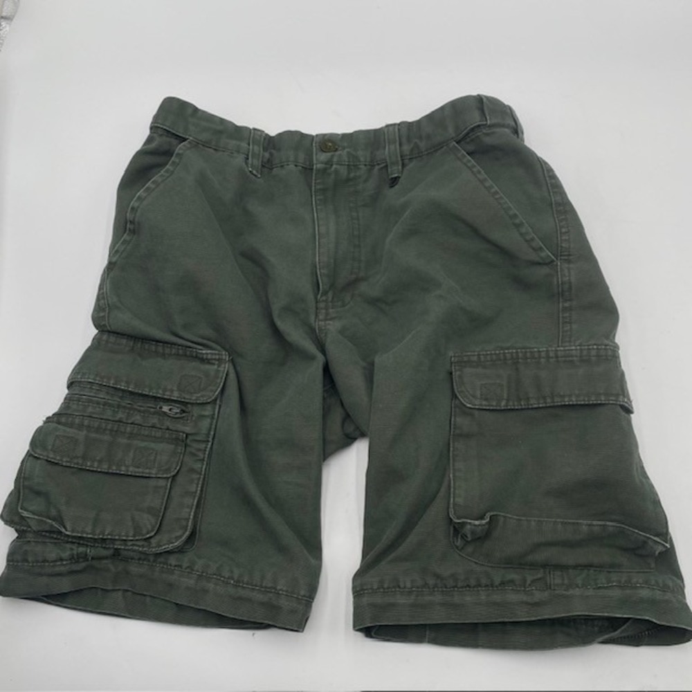 BSA Boy Scouts of America Convertible Cargo Shorts Youth 14 Green Canvas Utility
